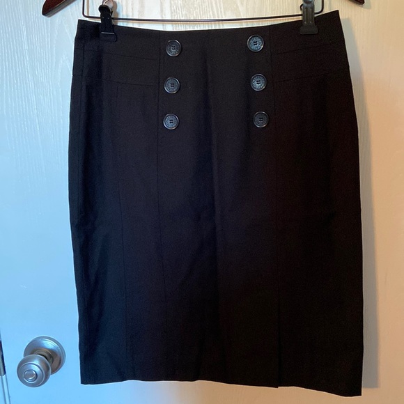 Esprit Black Pencil Skirt with Buttons Down Front - Picture 1 of 5